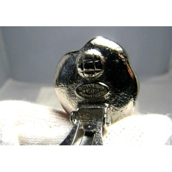 CHANEL Camilla Flower & Rhinestones CC Logo Drop Clip On Earrings - Picture 7 of 10